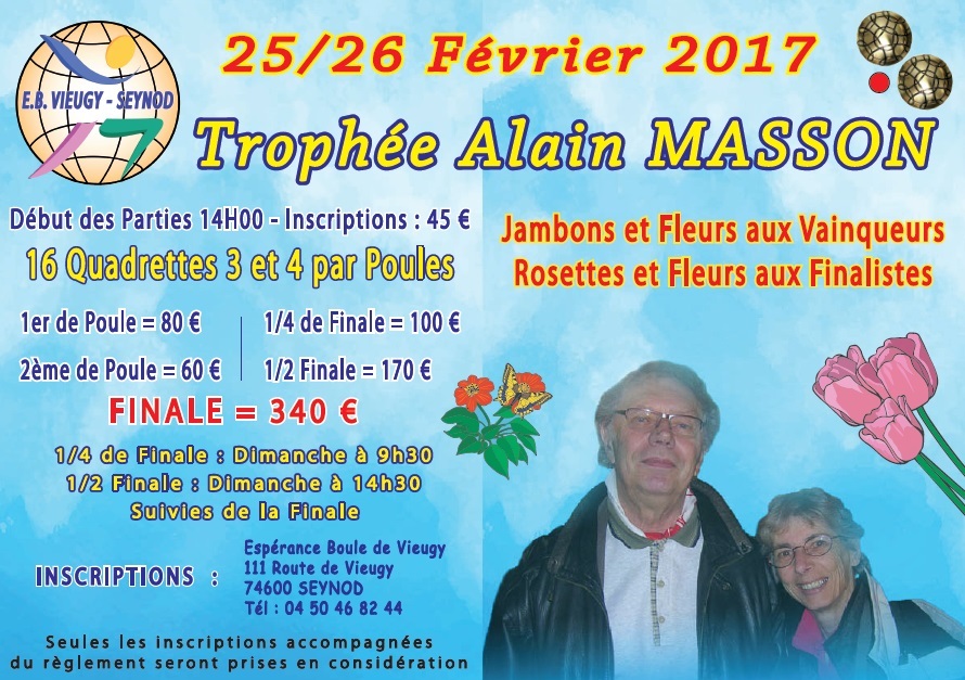 Affiche Trophée Alain MASSON 2017