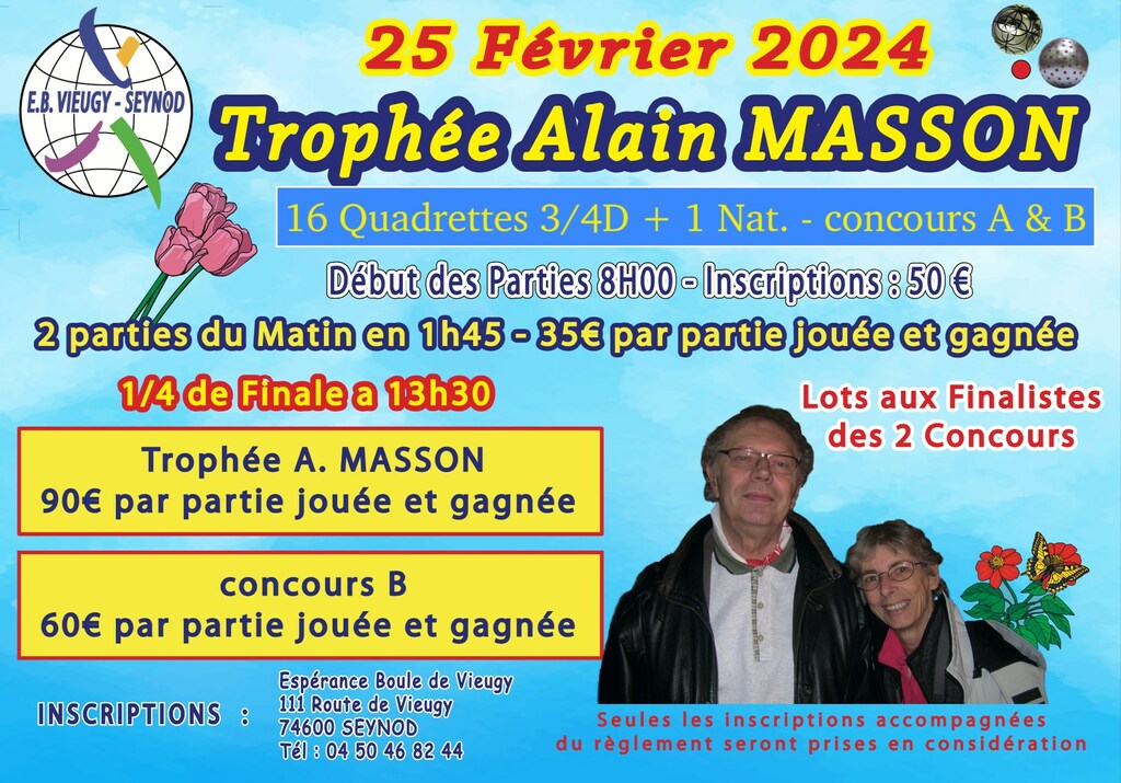 Trophée Alain Masson le 25 février 2024