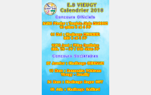 Calendrier des concours 2018