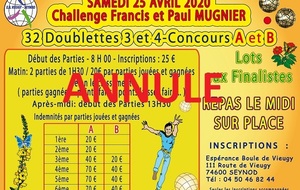 Challenge MUGNIER Annulé