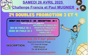 Challenge Francis et Paul MUGNIER le samedi 26 avril 2025