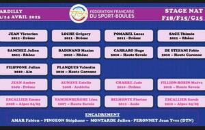 SELECTION STAGE NATIONAL Jeunes