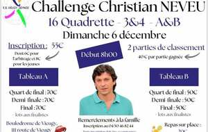 CONCOURS AU CLUB POUR CETTE SAISON