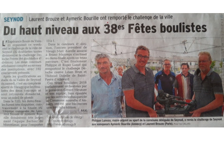 Article Dauphiné Libéré 21 08 2018