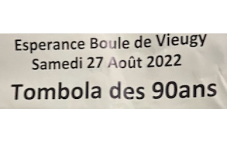 Tirage Tombola 90ans