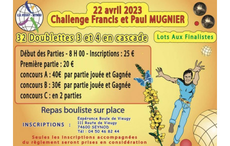 Challenge MUGNIER 22 Avril 2023