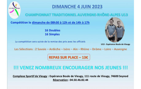 Championnat traditionnel AURA U13