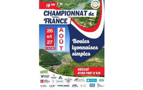 Résultat Championnat de FRANCE simple - 26 et 27 Aout 2023