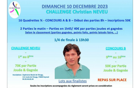 Challenge CHRISTIAN NEVEU le 10 décembre 2023