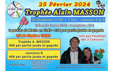 Trophée Alain Masson le 25 février 2024