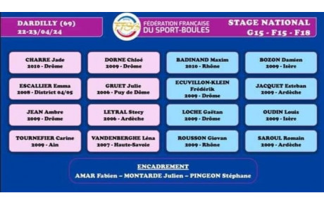 STAGE NATIONAL 2024