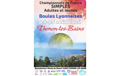Championnat de France simple Thonon les bains 2024