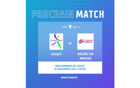 Prochain Match de Club sportif N3 le 14 Décembre 2024