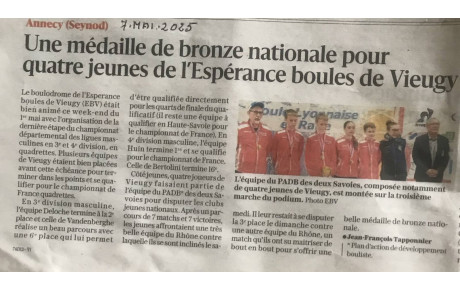 Article Dauphiné Libéré du 7/05/2025
