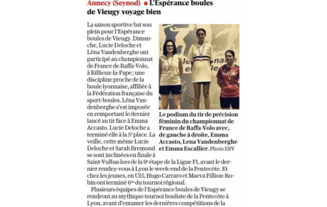 Article Dauphiné Libéré du 4 Juin 2025