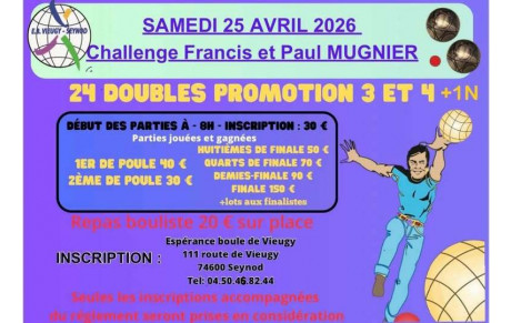 CHALL. MUGNIER - 25 AVRIL - VERIFIER VOTRE INSCRIPTION :