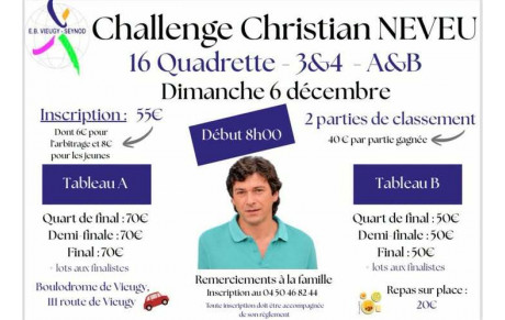 CONCOURS AU CLUB POUR CETTE SAISON