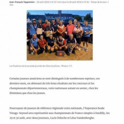 Article Le Dauphiné Libéré du 28.08.26
